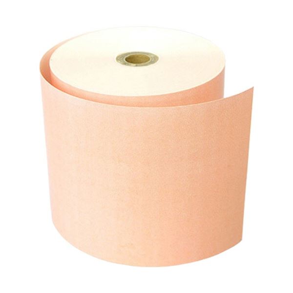 小林 カラーサーマルロール紙 80mm幅×63m巻 オレンジ 23-401300-08 1箱(8巻)の通販は 8,168円