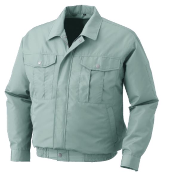 ポリエステル製長袖ワーク 空調服/作業着 〔モスグリーン 6L〕 KU90540 【北海道・沖縄・離島配送不可】