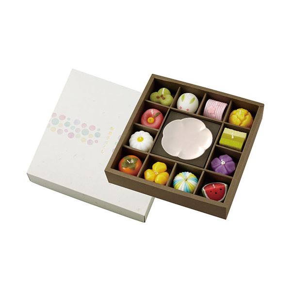 カメヤマ 和菓子型キャンドル・皿セット 1305-072の通販は 5,423円