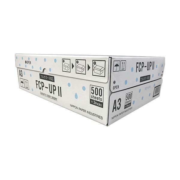 (まとめ) 日本製紙 FCP-UPII A3FCP-UP2-A3 1箱(1500枚:500枚×3冊)  〔×5セット〕の通販は 26,504円