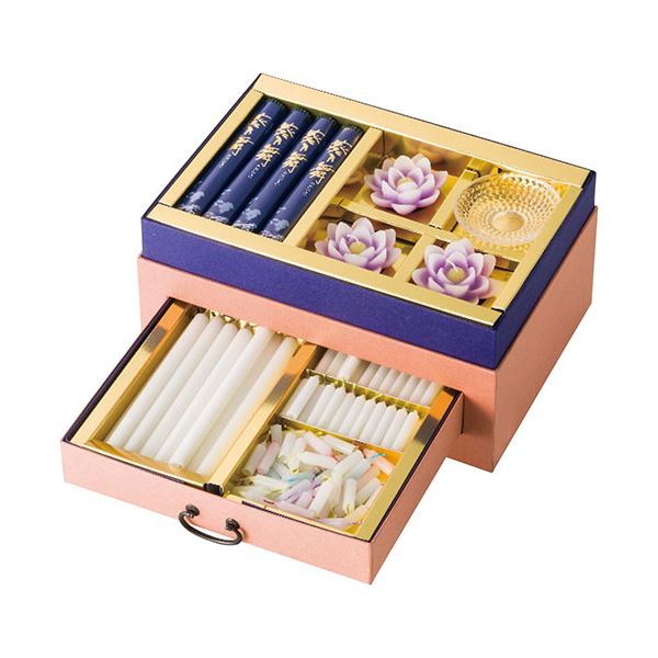 カメヤマ 浄雅(蓮紫) 線香・ローソクセット 1305-090の通販は 11,528円