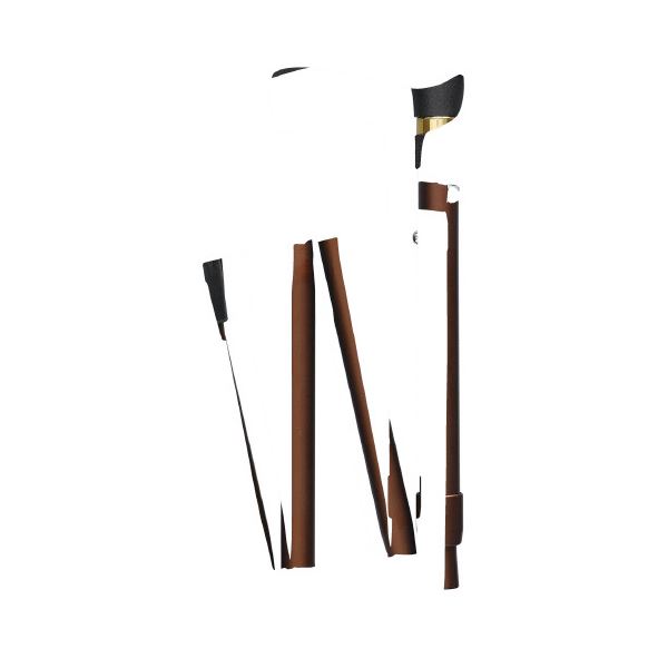 （まとめ）ステッキベーシックE折畳S ブラウン〔×2セット〕 【北海道・沖縄・離島配送不可】