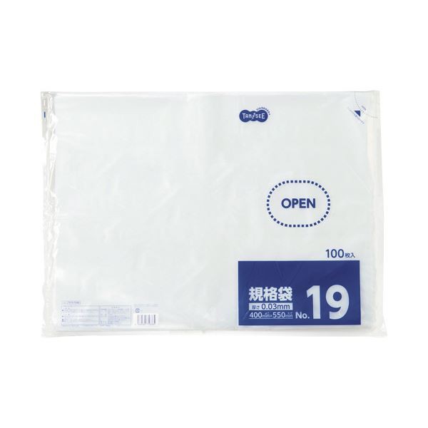 TANOSEE 規格袋 19号0.03×400×550mm 1セット（1000枚：100枚×10パック）の通販は