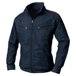 鳳皇 V9502 長袖ブルゾン（ストレッチ） インディゴ 服のみ サイズ3L 【北海道・沖縄・離島配送不可】