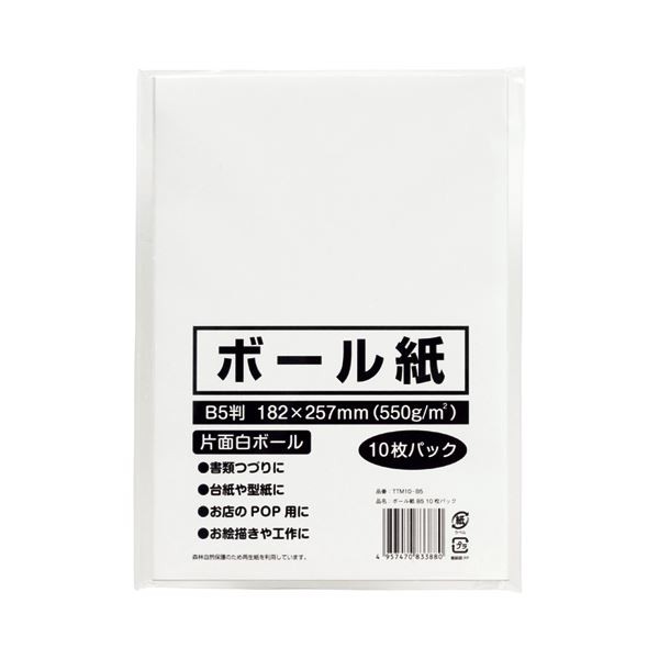 (まとめ) 今村紙工 ボール紙 B5 TTM10-B5 1パック(10枚)  〔×100セット〕の通販は