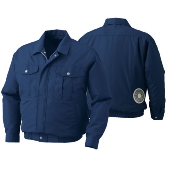 ポリエステル製長袖ワーク 空調服/作業着 〔ダークブルー LL〕 KU90540