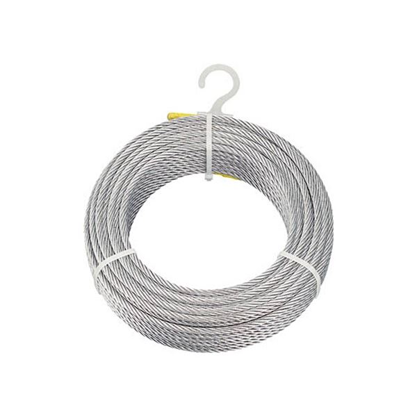 (まとめ) TRUSCO メッキ付ワイヤロープ Φ5mm×10m CWM-5S10 1本 〔×3セット〕 【北海道・沖縄・離島配送不可】