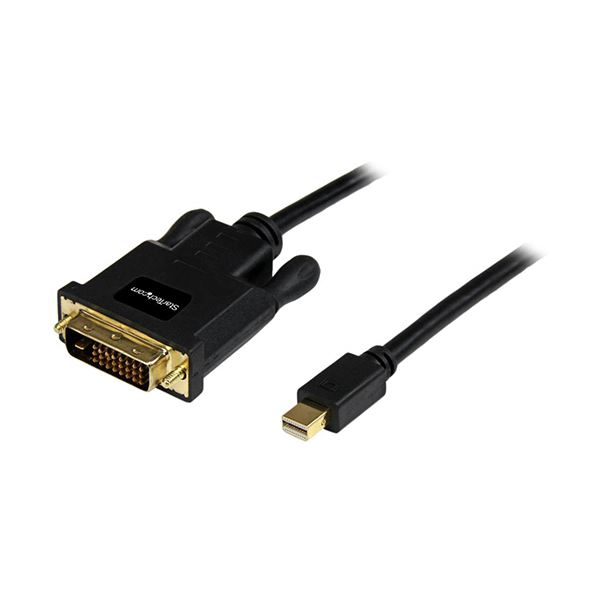 （まとめ）StarTech.com MiniDisplayPort-DVI変換ケーブル Mini DP（オス）-DVI-D（オス） 1920×1200 MDP2DVIMM3B 1本 〔×5セット〕 【北海道・沖縄・離島配送不可】