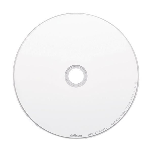 （まとめ）JVC 録画用DVD-R 120分1-16倍速 ホワイトワイドプリンタブル スピンドルケース VHR12JP10SJ1 1パック（10枚）〔×10セット〕