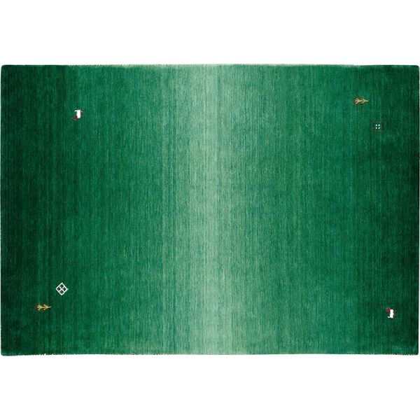 防炎 ラグマット/絨毯 〔約140×200cm グリーン〕 ホットカーペット対応 『クレアギャベ』 プレーベル