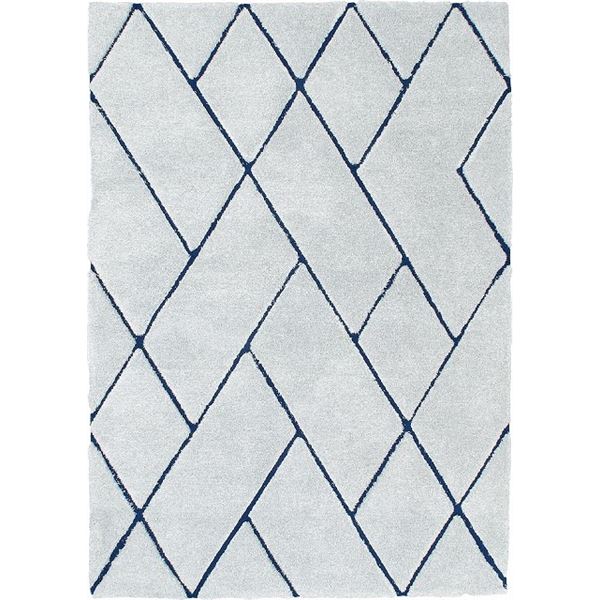 ラグマット/絨毯 〔約140×200cm ブルー〕 ホットカーペット対応 『ルノン』 プレーベルの通販は