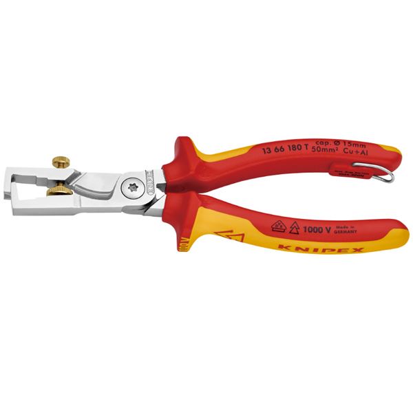 KNIPEX（クニペックス） 1366-180TBK 絶縁カッティングストリッパー 落防（BK）の通販は