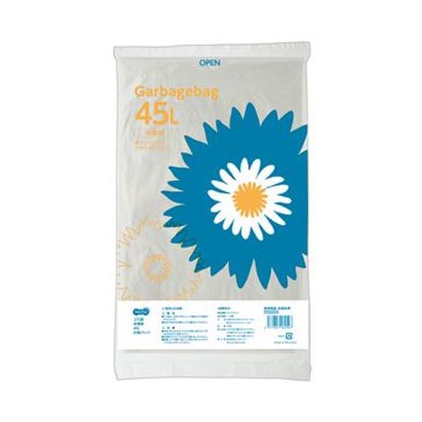（まとめ）TANOSEE ゴミ袋 半透明 45L 1パック（20枚）〔×50セット〕 【北海道・沖縄・離島配送不可】
