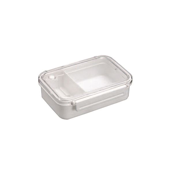 （まとめ）弁当箱 BPビーブ ランチボックス O-500（仕切付） ホワイト 〔40個セット〕 【北海道・沖縄・離島配送不可】