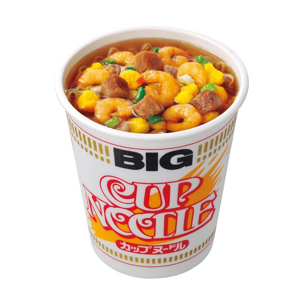 （まとめ）日清食品 カップ ヌードル ビッグ100g 1ケース（12食）〔×2セット〕 【北海道・沖縄・離島配送不可】