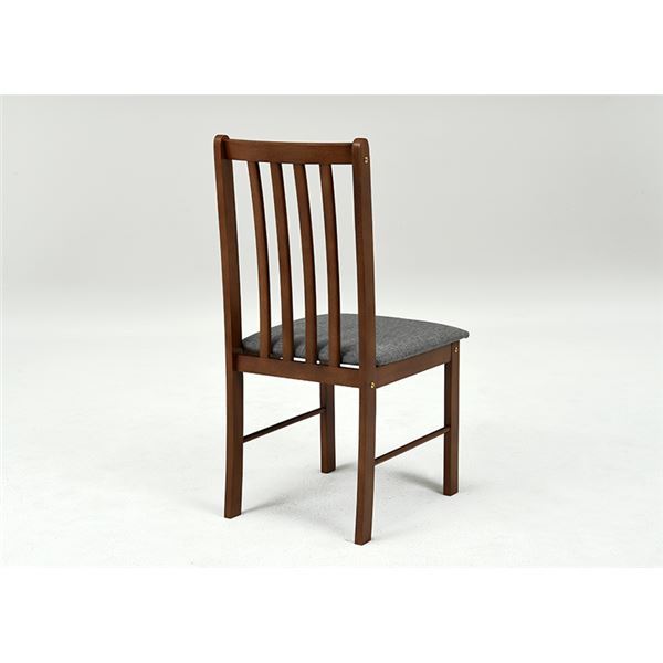 天然木 ダイニングチェア 2脚組 〔ブラウン×グレー〕 木製 チェア チェアー 椅子 食卓椅子 ワークチェア 北欧 おしゃれ 組立品の通販は