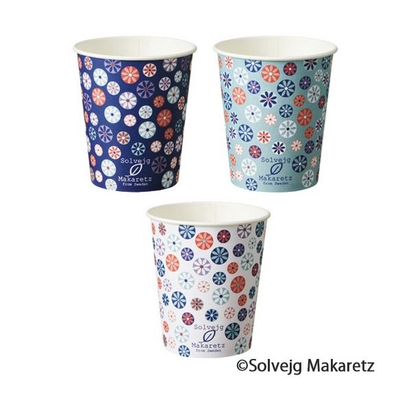 (まとめ) TANOSEE 紙コップ MosaicFloral(モザイク フローラル) 150ml(5オンス) 1セット(400個：80個×5パック) 〔×3セット〕 【北海道・沖縄・離島配送不可】