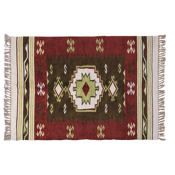 キリムラグ/ラグマット 〔幅90cm×奥行130cm〕 長方形 インド綿 〔リビング ダイニング キッチン 廊下〕の通販は