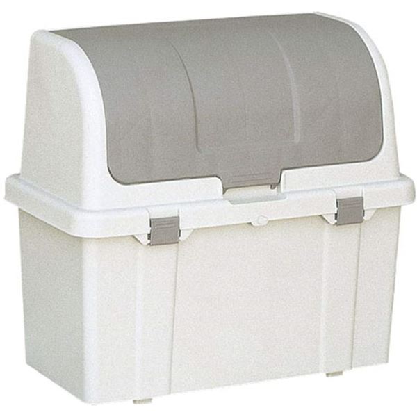 屋外用 ゴミ箱/ストッカー 〔220L グレー〕 幅86.5cm 仕切りなし仕様 ふた付き 〔庭 勝手口 ガレージ〕の通販は