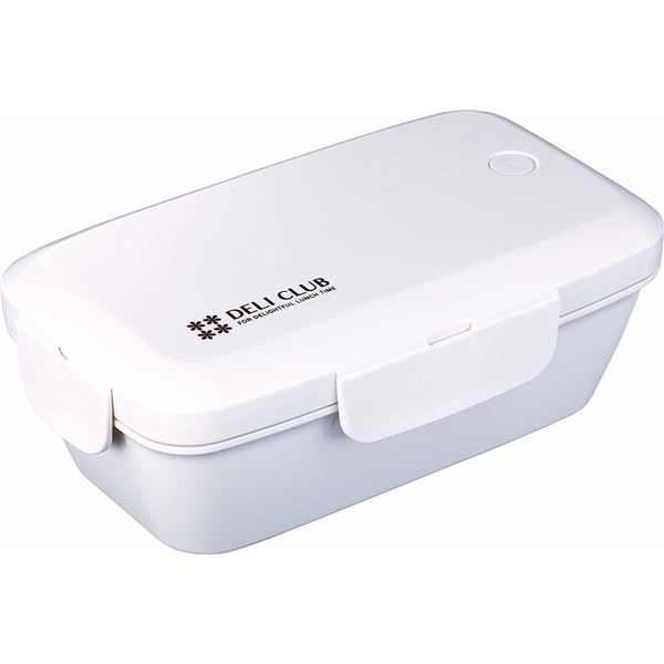 （まとめ）アスベル デリクラブ ランチボックス 500ml TLB-510 ホワイト （弁当箱） 〔40個セット〕 【北海道・沖縄・離島配送不可】
