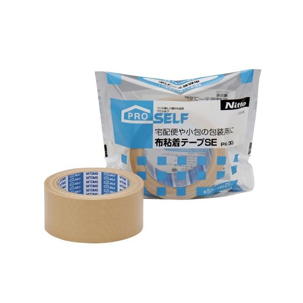 (まとめ) ニトムズ 布粘着テープSE PK-30 50mm×25m J5438 1巻 〔×30セット〕 【北海道・沖縄・離島配送不可】