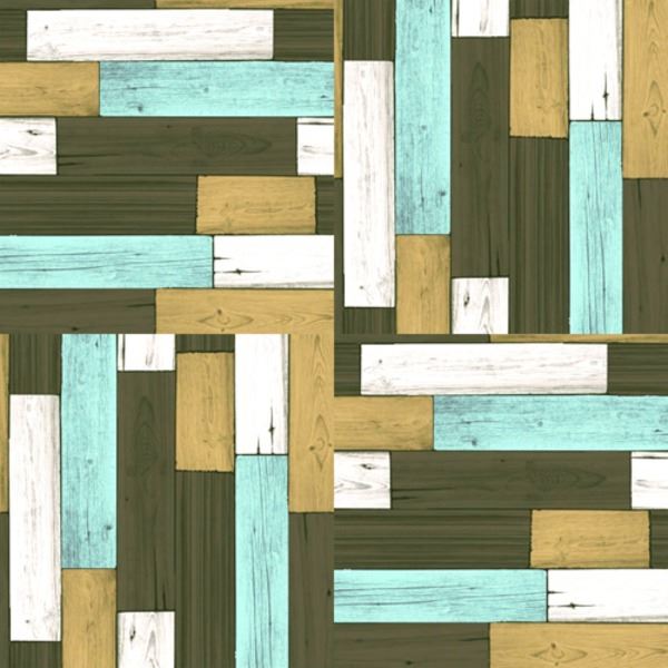 〔WAGIC〕6帖天井用＆家具や建具が新品に！壁にもカンタン壁紙シート W-WA318木目カントリー風ダークパステル（36枚組） 【北海道・沖縄・離島配送不可】_4