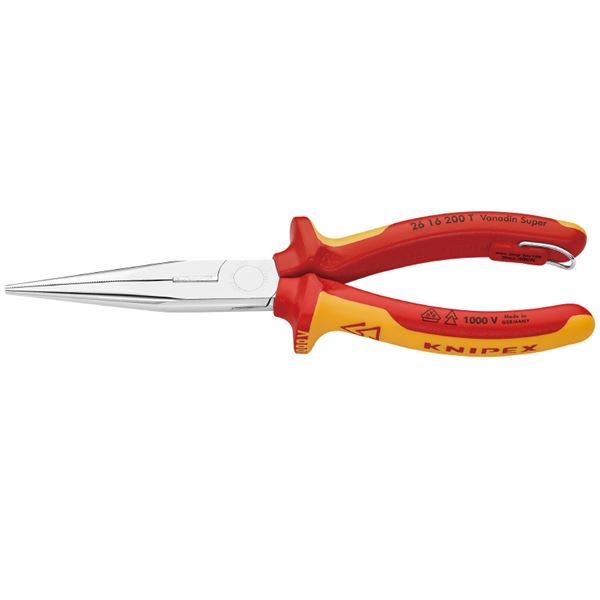 KNIPEX(クニペックス) 2616-200TBK 絶縁先長ラジオペンチ落下防止(BK)の通販は