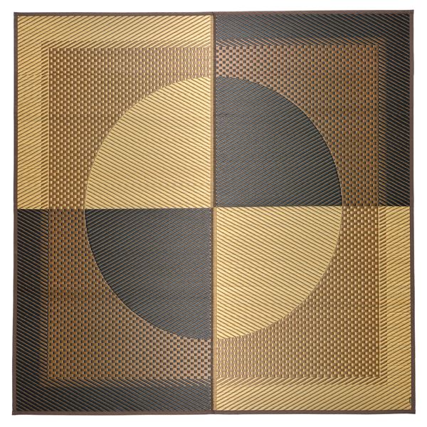 裏付き 国産 い草ラグマット 〔191×191cm〕 日本製 抗カビ 消臭 防滑 ホットカーペット可 『月光』 〔リビング〕 【北海道・沖縄・離島配送不可】
