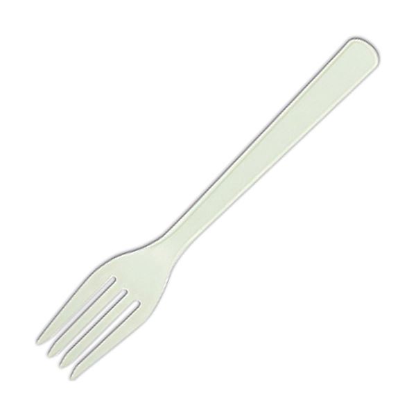 （まとめ）やなぎプロダクツ プラスチック フォーク ホワイト Y-141 1パック（100本）〔×10セット〕 【北海道・沖縄・離島配送不可】
