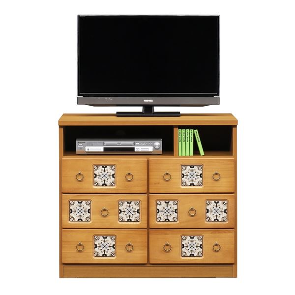 日本製 天然木 ミドル ＴＶ台 〔60cm幅 ナチュラル〕 完成品 TVボード テレビ台 テレビボード リビングボード リビング収納の通販は