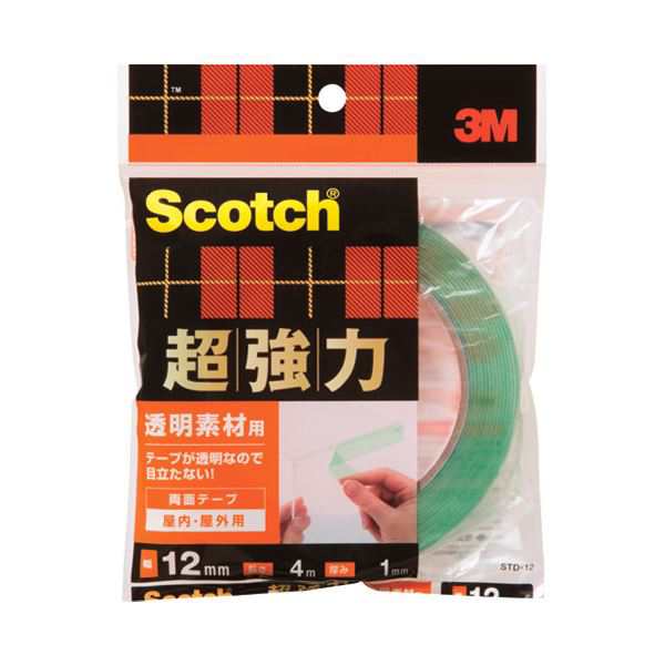 (まとめ）スリーエム ジャパン 超強力両面テープ透明素材用STD-12 12mm*4m〔×5セット〕の通販は