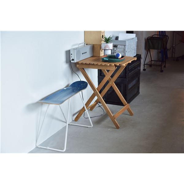 スケートボードスツール 約W81×D31×H50cm ブルー 完成品 【北海道・沖縄・離島配送不可】_3