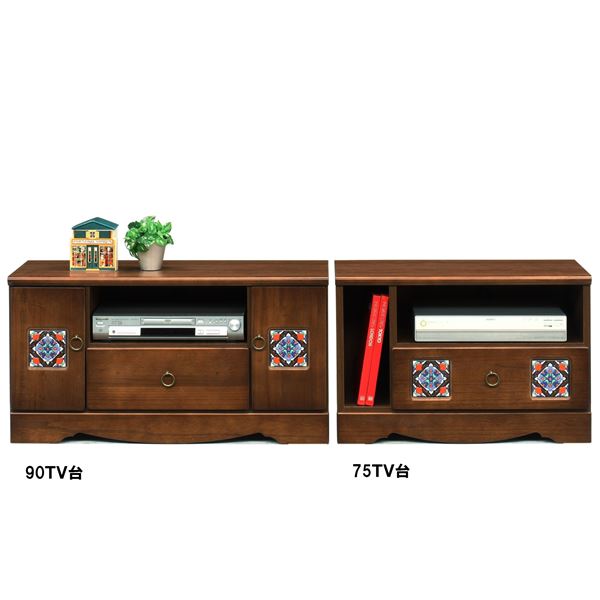 日本製 天然木 ＴＶ台 〔72cm幅 ブラウン〕 完成品 テレビ台 TVボード テレビボード リビングボード 【北海道・沖縄・離島配送不可】_1