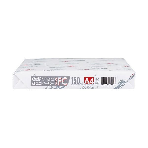 (まとめ）TANOSEE αエコペーパータイプFC A4 最厚口 150g 1セット(1200枚:200枚×6冊)〔×3セット〕 【北海道・沖縄・離島配送不可】