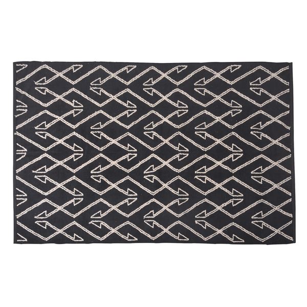 エスニック調 ラグマット/絨毯 〔130×190cm TTR-170A〕 長方形 綿100％ インド製 収納袋付き 〔リビング ダイニング〕の通販は 12,781円