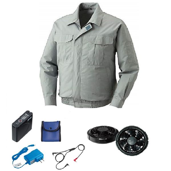 KU90540 空調服 R ポリエステル製 FAN2300B・RD9261・LISUPER1セット モスグリーン 5L 【北海道・沖縄・離島配送不可】