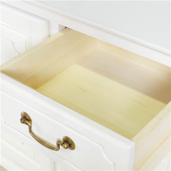 キャビネット/収納棚 約幅110×奥行40×高さ85.5cm ホワイト 完成品 〔リビング ダイニング 寝室〕 【北海道・沖縄・離島配送不可】_4