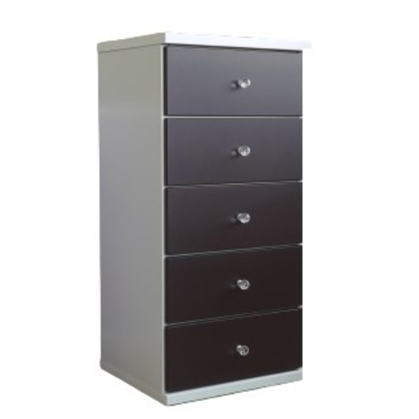 日本製 コンパクトチェスト 幅43.5cm 5段 マホガニー スライドレール付き 木製チェスト チェスト 完成品 【北海道・沖縄・離島配送不可】