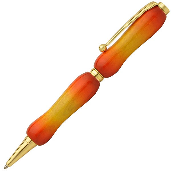 日本製 Air Brush Wood Pen サンバースト ボールペン(ギター塗装)〔クロスタイプ/芯：0.7mm〕楓/メイプルウッド 【北海道・沖縄・離島配送不可】