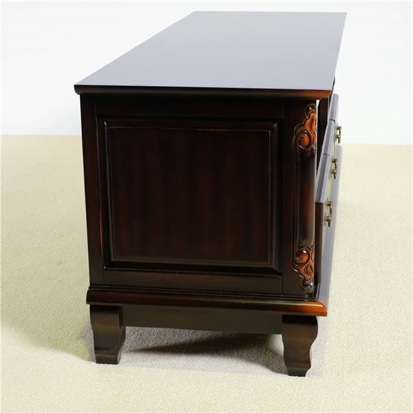 木製 ローボード/テレビ台 Sサイズ 約幅112×奥行40×高さ50.5cm ブラウン 完成品 〔リビング ダイニング 寝室〕 【北海道・沖縄・離島配送不可】_3