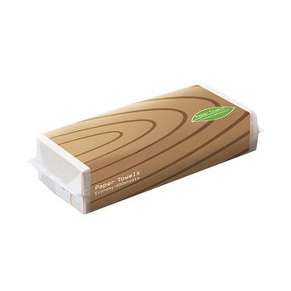 （まとめ）TANOSEE ペーパータオルアースカラー（エコノミー）200枚/パック 1セット（5パック）〔×20セット〕 【北海道・沖縄・離島配送不可】