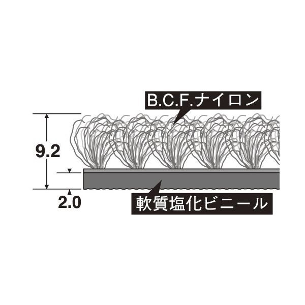 （まとめ）テラモト トレビアンHC 600×900mm 緑 MR-028-040-1 1枚 〔×3セット〕