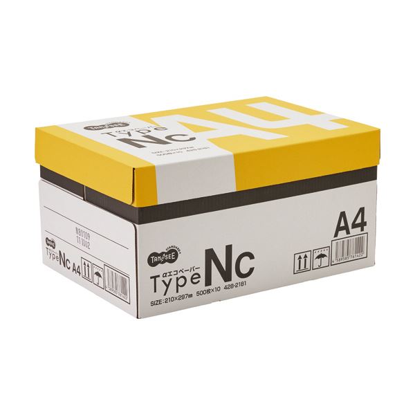 （まとめ）TANOSEE αエコペーパータイプNC A4 1箱（5000枚：500枚×10冊） 〔×3セット〕 【北海道・沖縄・離島配送不可】