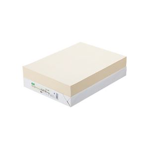 (まとめ) TANOSEE αエコカラーペーパーII B4 ライトクリーム 1冊（500枚）  〔×10セット〕 【北海道・沖縄・離島配送不可】