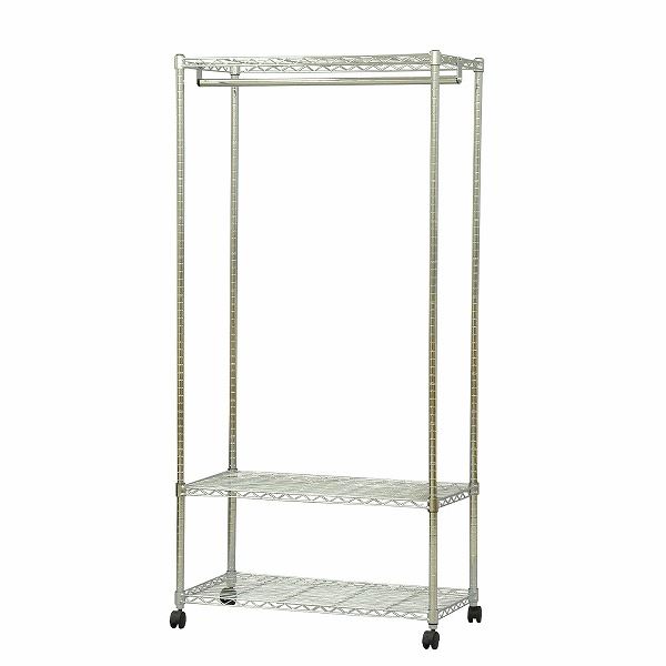 スチールワードローブ 支柱径25mm メッキ 〔組立品〕