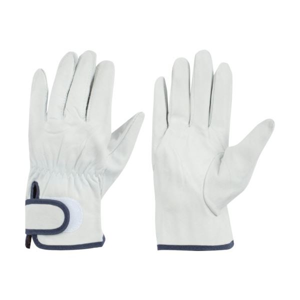 (まとめ) 東和コーポレーション 牛表革 マジック付 L ホワイト 476-L 1双 〔×3セット〕の通販は 8,644円