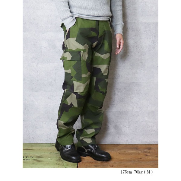 スウェーデン軍 M90グリーン迷彩 BDUパンツ スウェーデン軍 BDU Battle