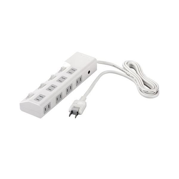 (まとめ) バッファロー 2ピン式電源タップ8個口タイプ 雷サージ防止/個別スイッチ4個付 ホワイト 1.5m BSTAPSD2815WH 1個 〔×5セット〕 【北海道・沖縄・離島配送不可】