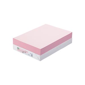 (まとめ) TANOSEE αエコカラーペーパーII B4 ピンク 1冊（500枚）  〔×10セット〕 【北海道・沖縄・離島配送不可】