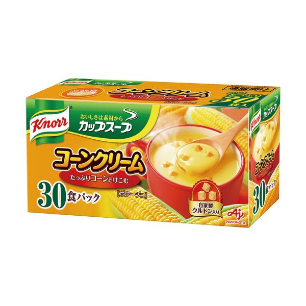 （まとめ）味の素 クノール カップ スープコーンクリーム 17.6g 1箱（30食）〔×5セット〕 【北海道・沖縄・離島配送不可】